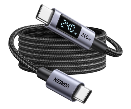 Kabel USB UGREEN Kabel USB-C L530 240W 480Mbps 3m szary